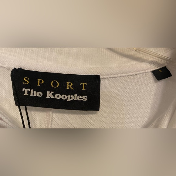 ✨3 for $30 Kooples SPORT Piquet Jersey & Lace Top. Color: White. Size: XS/S - Picture 3 of 11